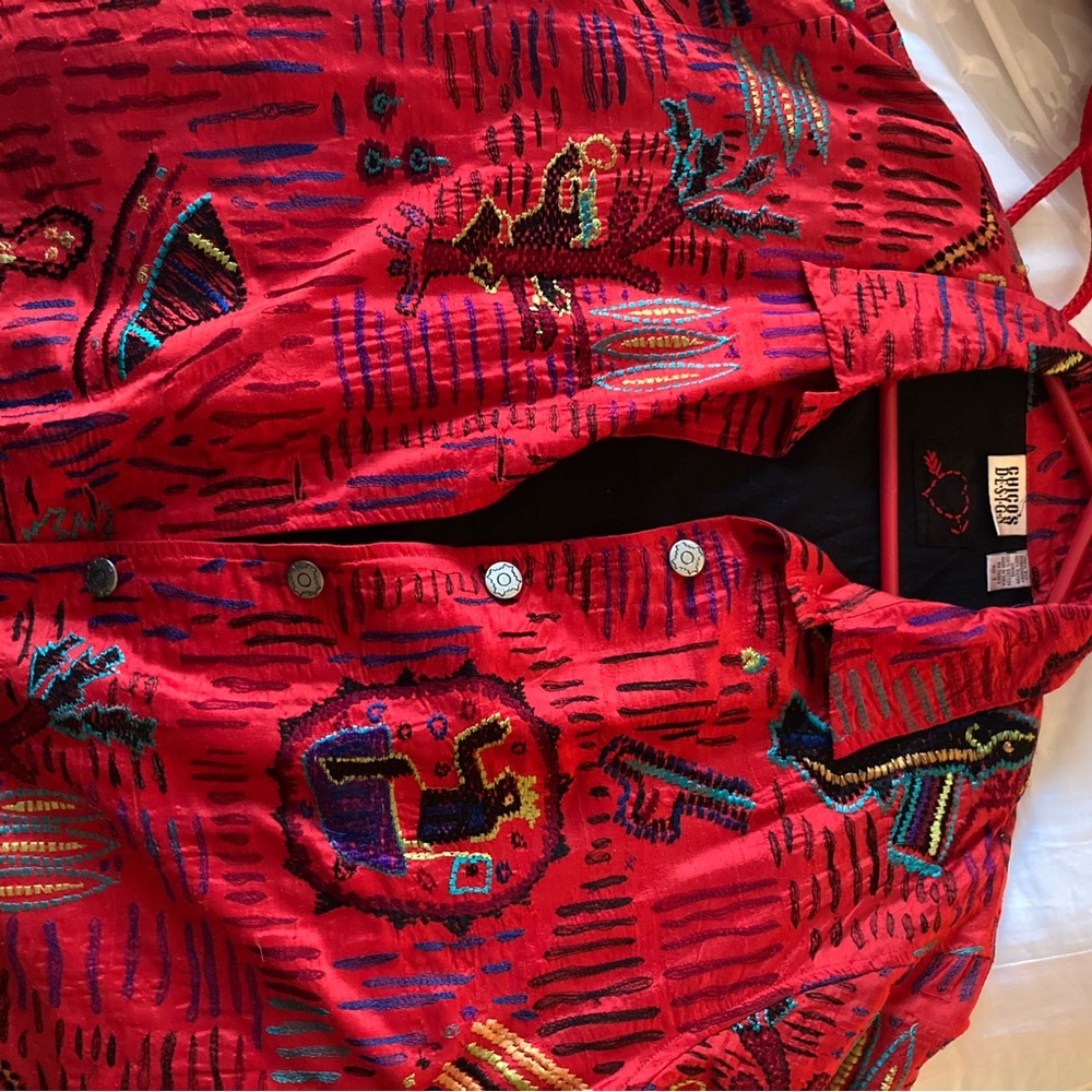 Vintage Chicos, design, silk, and embroidered blazer - Picture 7 of 10